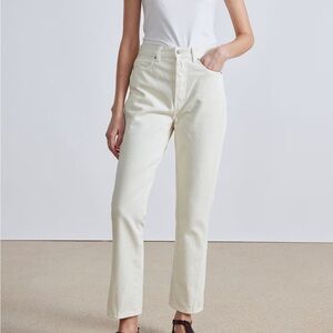 Apiece Apart Camilla High Rise Jeans - Ecru Off White